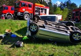 Wypadek na DK 91 w gminie Kamieńsk. 4 osoby ranne w zderzeniu osobówki i dostawczaka [ZDJĘCIA]