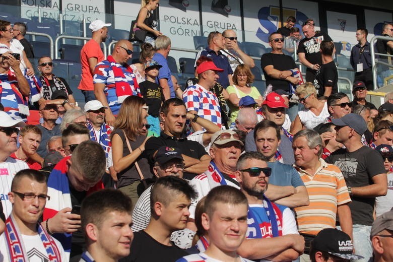 26.07.2019. Kibice na meczu Górnik Zabrze - Zagłębie Lubin....