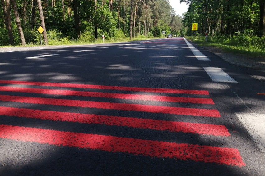 Poprzeczne chropowate pasy przed "zakrętem śmierci" mają...