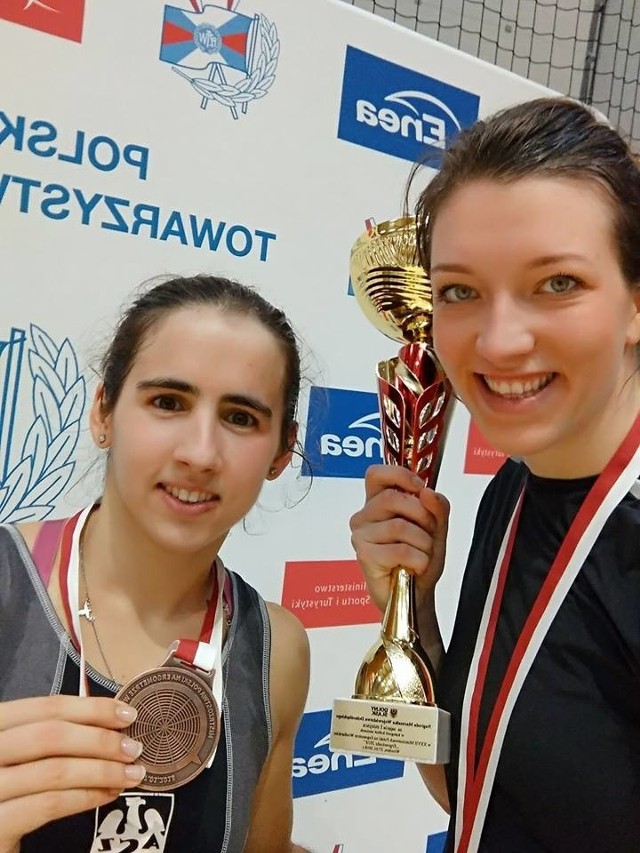 Brązowa medalistka MP Maria Springwald i mistrzyni Polski Marta Wieliczko