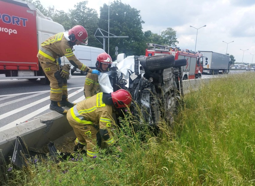 Na autostradzie A4 pod Wrocławiem, na wysokości byłego...