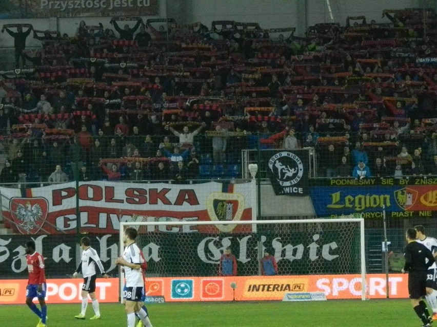 Kibice na meczu Piast Gliwice - Legia Warszawa 1:2