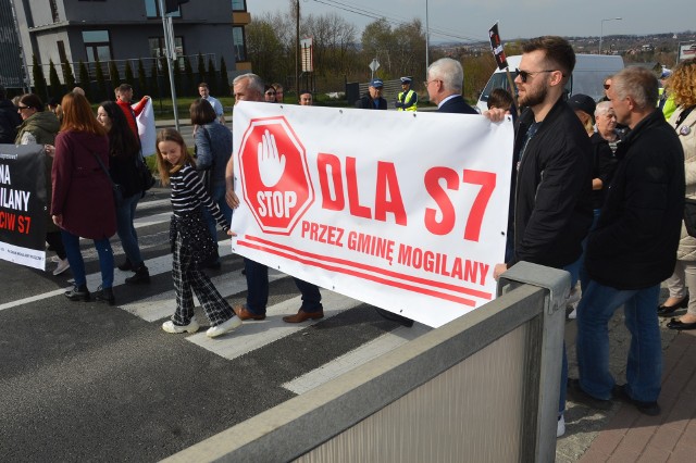 Mieszkańcy gminy Mogilany protestują przeciwko budowie drogi S7