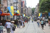 Chorzów świętuje Dzień Śląskiej Flagi. Żółto-niebieskie flagi powiewają nad ul. Wolności, Szybem Prezydent oraz przy Cichej 6
