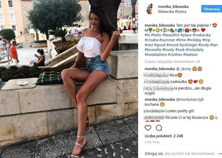 Monika Bikowska jest popularna na Instagramie