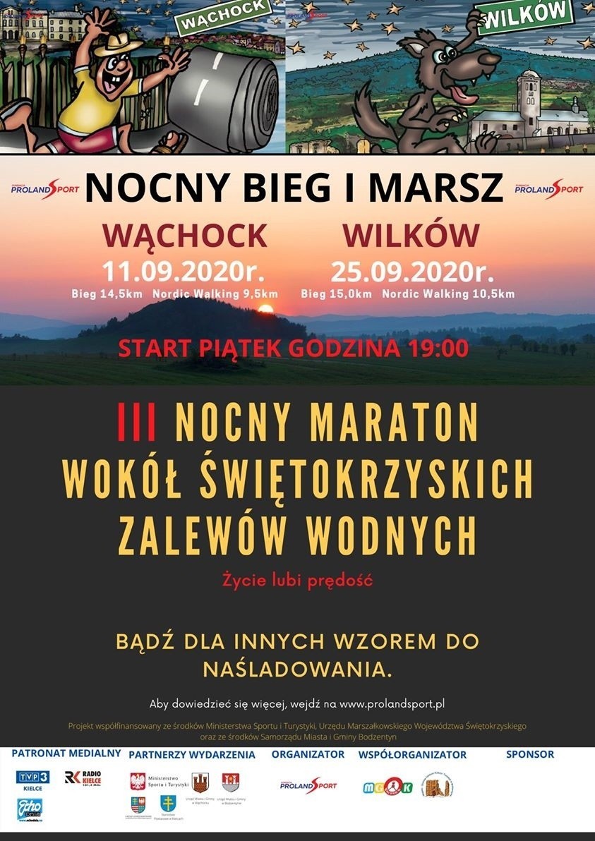 Medale z kryształkami Swarovskiego czekają! Coraz bliżej do Nocnego Maratonu Wokół Świętokrzyskich Zalewów 2020