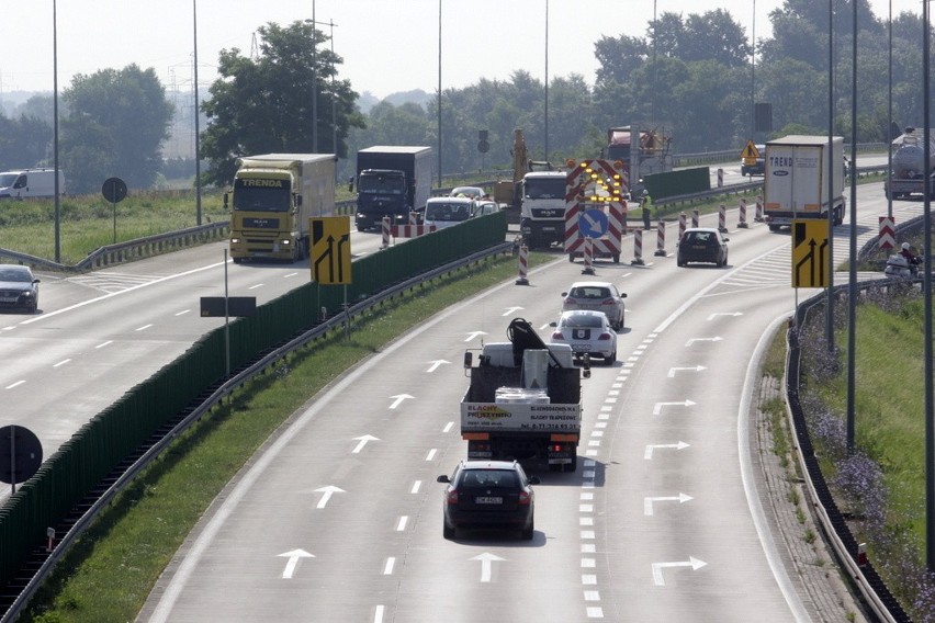 Remont autostrady A4 pod Wrocławiem. Już są zwężenia, od poniedziałku zamknięta jezdnia (ZDJĘCIA)