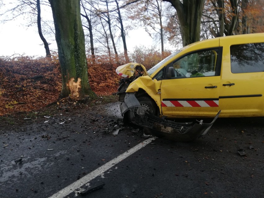 Wypadek na trasie Polanów Koszalin DW 206 pomiędzy...