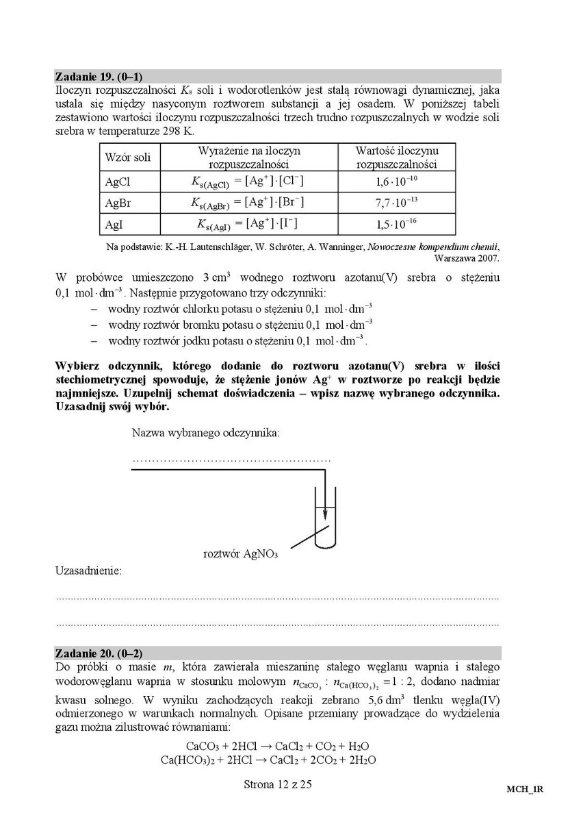 Matura 2016: CHEMIA rozszerzona [ODPOWIEDZI, ARKUSZ CKE]