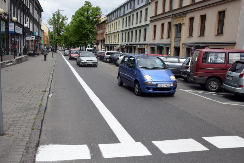 Stargard. Na Piłsudskiego i Bogusława IV są osobne przejazdy dla rowerzystów