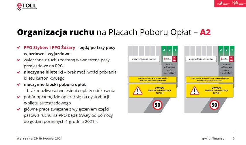 1 grudnia zmieni się organizacja ruchu na bramkach A4 w...