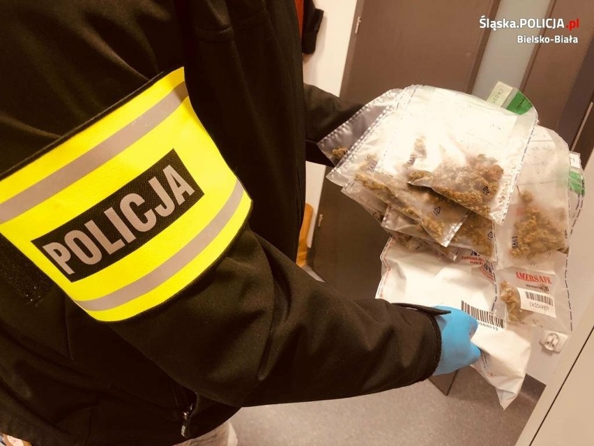 Policjanci z Bielska-Białej przejęli kilkaset porcji marihuany [ZDJĘCIA]