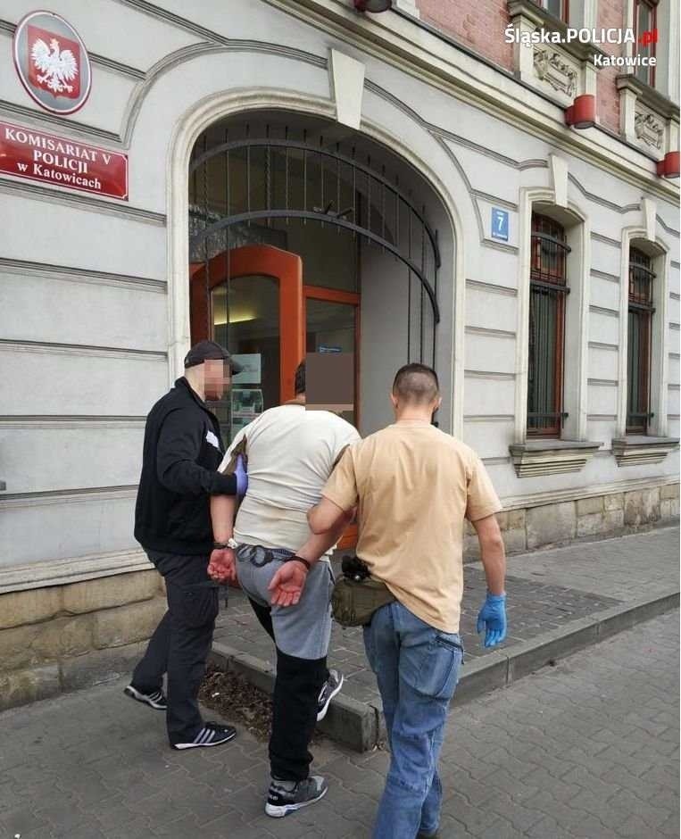 Nożownik z Katowic został zatrzymany przez policję