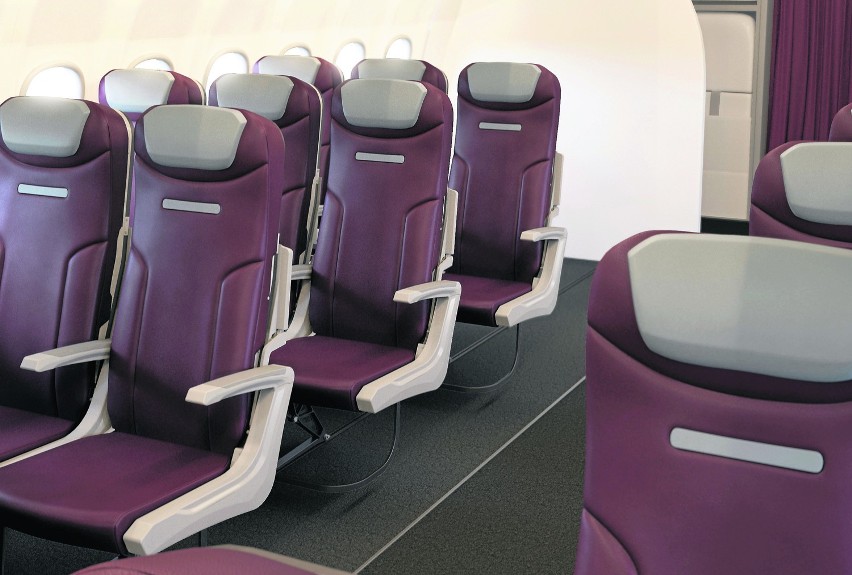 Tak będą wyglądać fotele samolotowe, które są zaprojektowane...