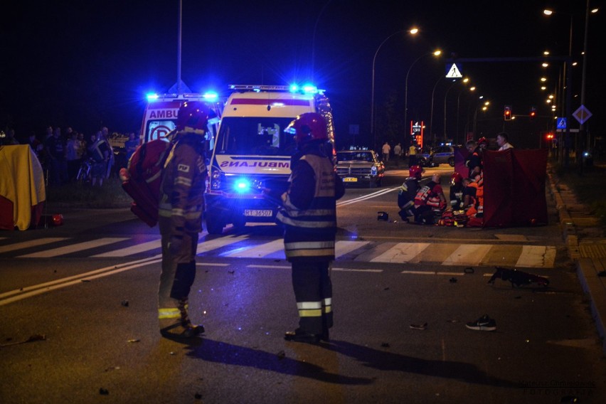 Tarnobrzeg. Tragedia na ulicy Sikorskiego - motocyklista potrącił pieszego, obaj nie żyją!