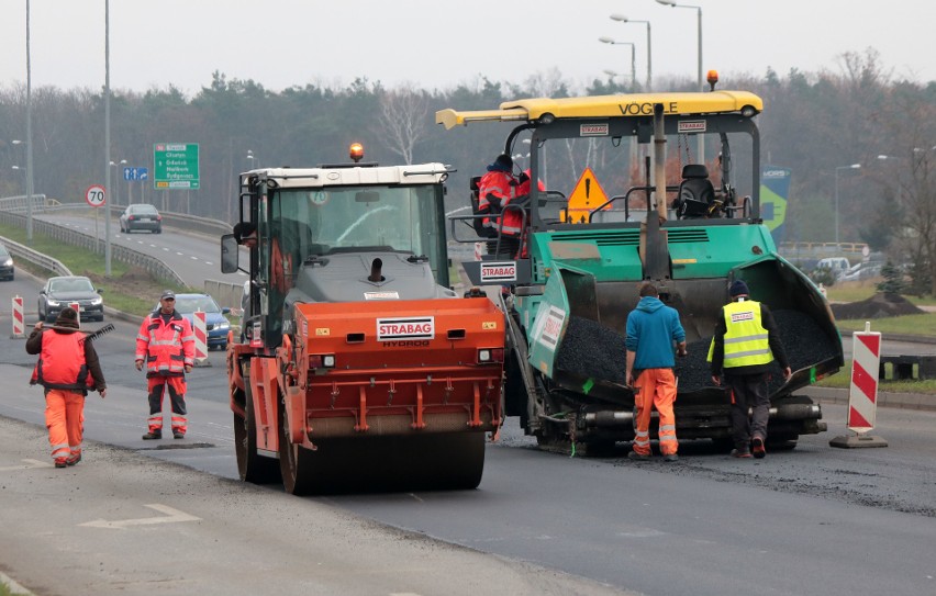 Trwa remont fragmentu trasy średnicowej w Grudziądzu. Do...