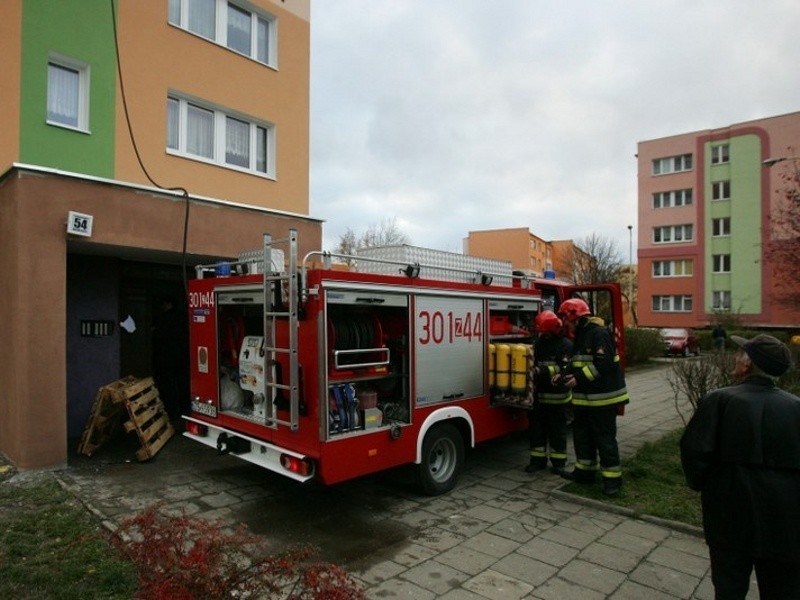 Szczecin. Pozar na Pomorzanach