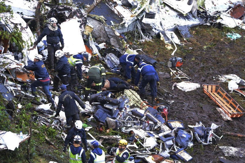 Samolot po katastrofie z piłkarzami Chapecoense na pokładzie