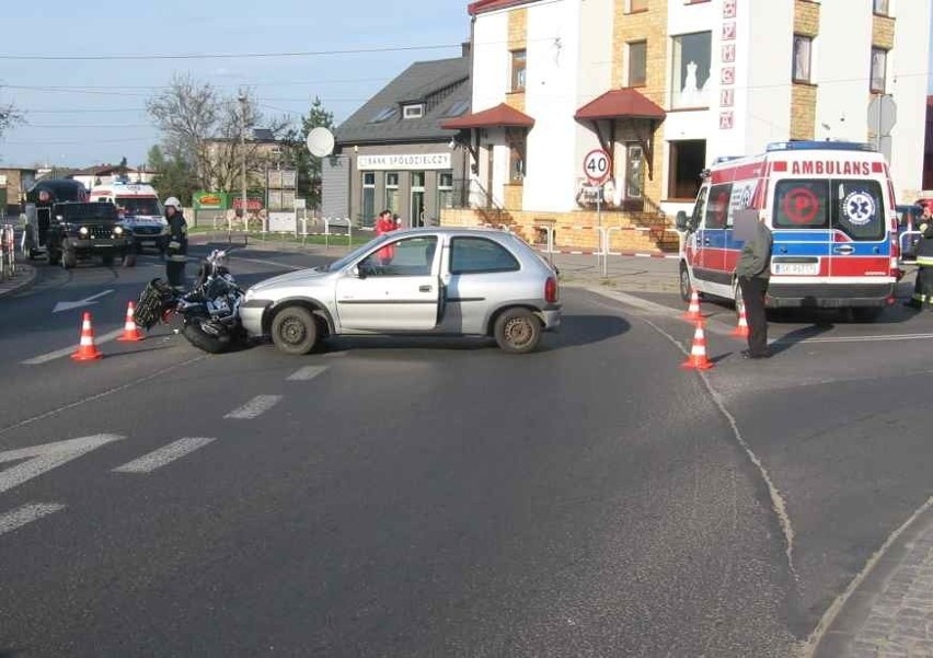 Wypadek motocyklisty na DK78 w Tąpkowicach