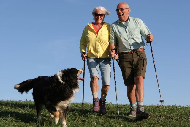 W upalne dni warto postawić na Nordic Walking, czyli spacer z kijkami odciążającymi m.in. kręgosłup.