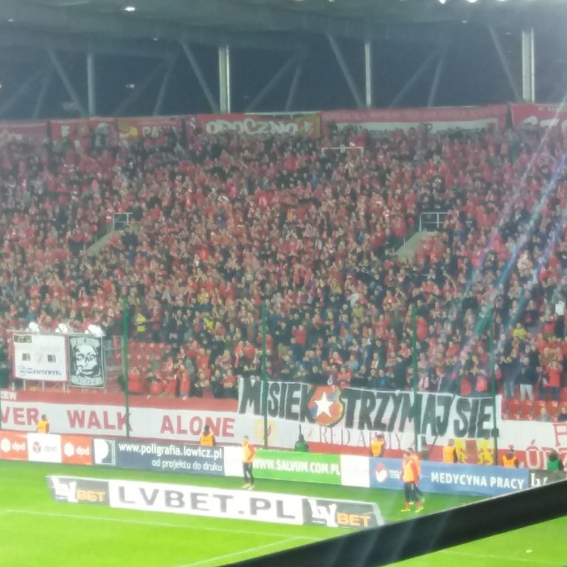 Taki baner pojawił się na widzewskim stadionie