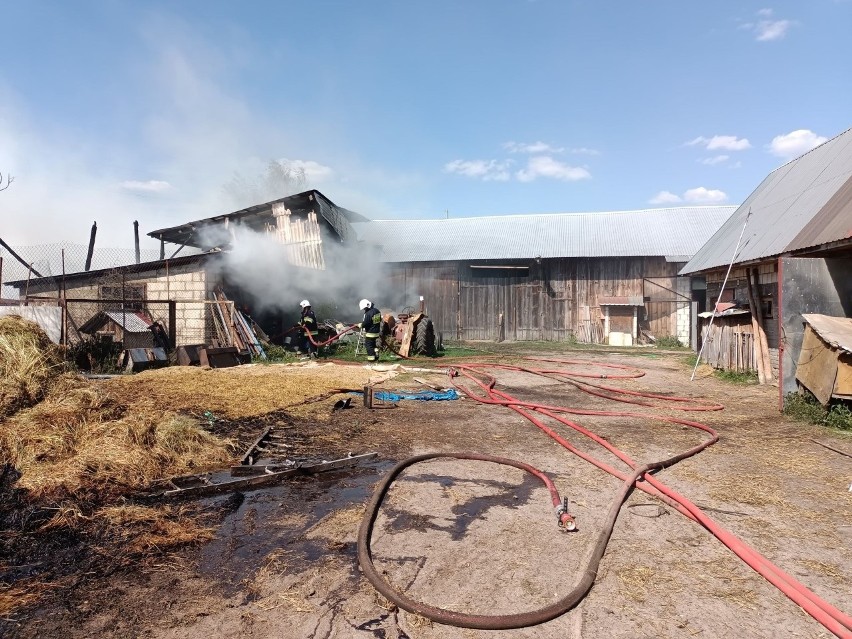 Powiat zamojski: Pożar w miejscowości Bagno. Strażacy walczyli z nim osiem godzin