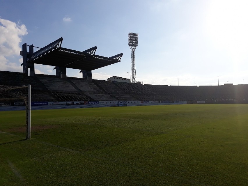 Stadion w Szczecinie - trwa przebudowa.