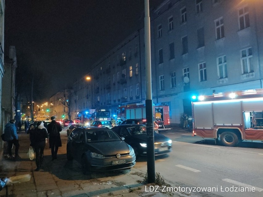 Pożar w kamienicy przy ulicy Żeromskiego 44 w Łodzi - 28...