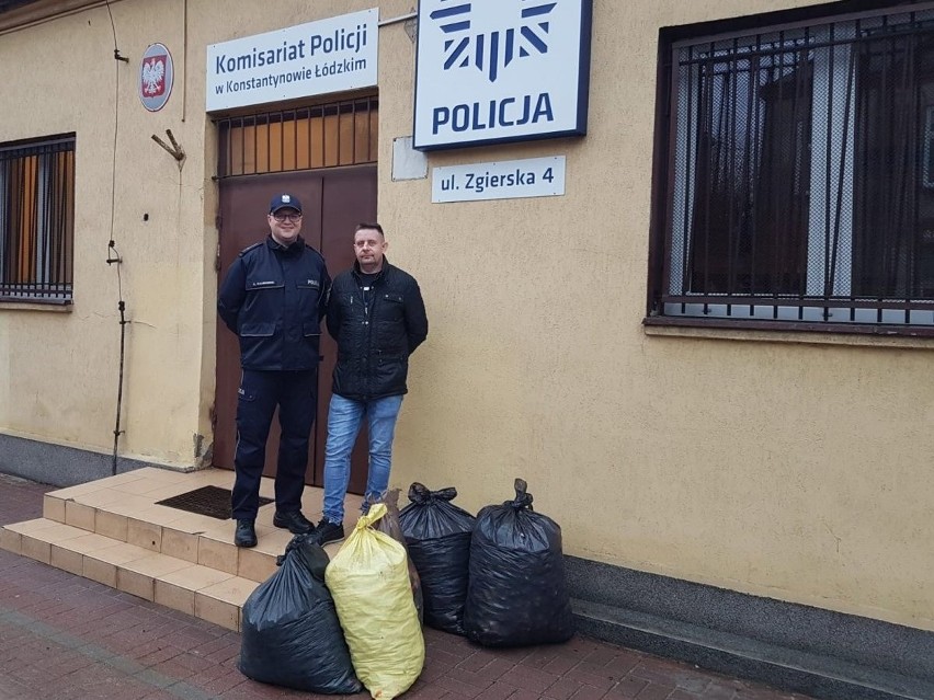 Policjanci z Konstantynowa Łódzkiego zebrali nakrętki dla chorego Leona