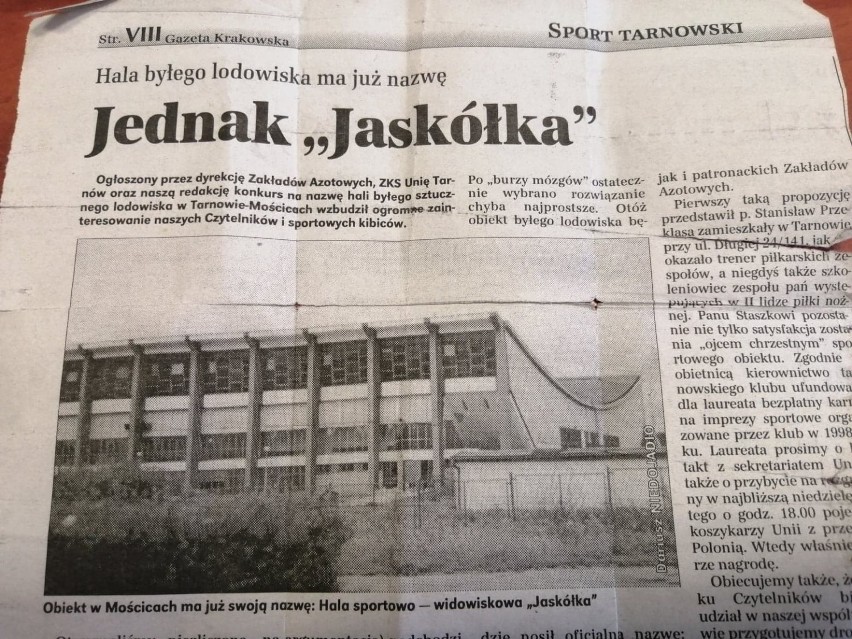 "Arena Jaskółka Tarnów" - taką nazwę nadali radni hali sportowo-widowiskowej w Mościcach