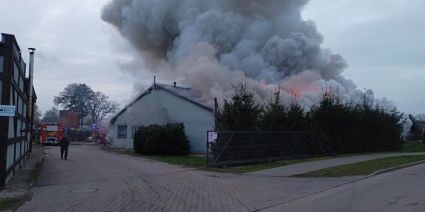 Pożar budynku we Wrześciu