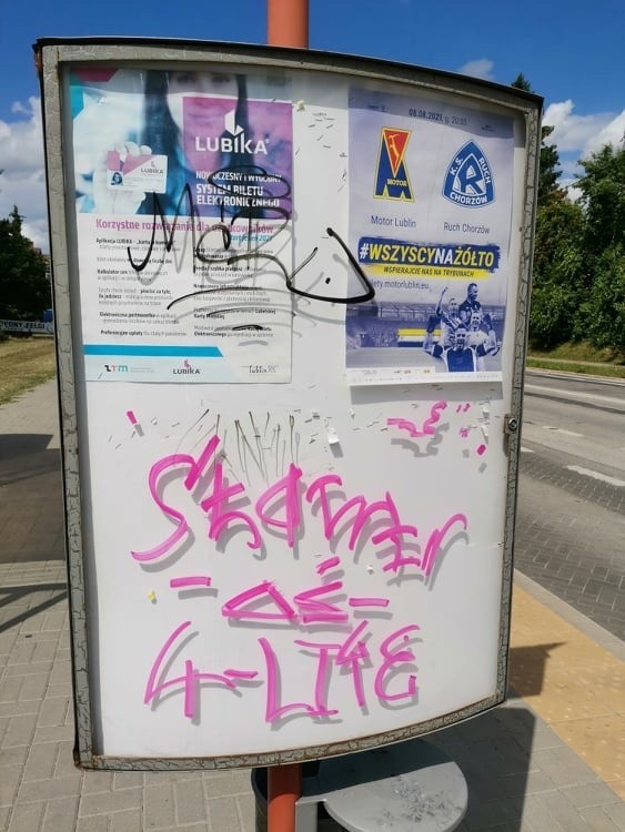 W Lublinie grasują pseudografficiarze. Zdewastowane przystanki komunikacji miejskiej m.in. przy ul. Willowej i Zbożowej