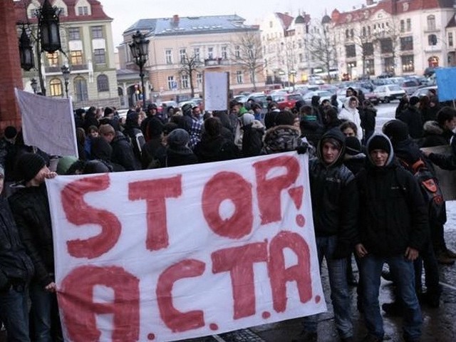 To będzie już drugi protest przeciwko ACTA w Słupsku.