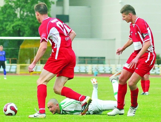 Zielonogórzanin na łopatkach, rywale nad nim. Tak wyglądał mecz Lechia - GKS Tychy.