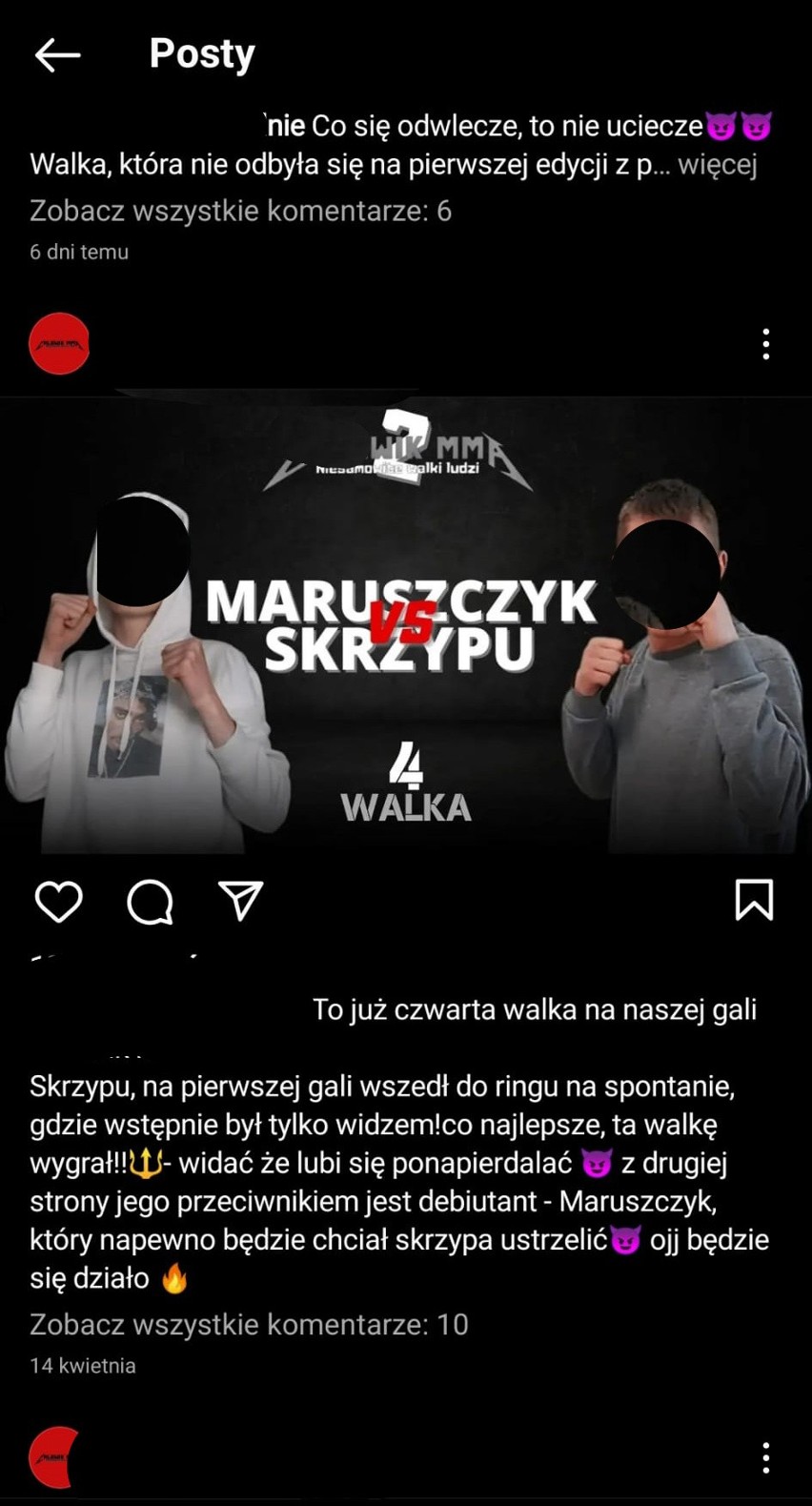 W ten sposób organizatorzy promowali nielegalną "galę" MMA w...