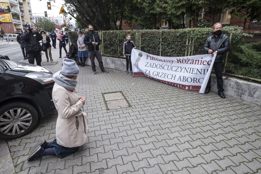 Protest przeciwko aborcji odbył się 17 października przedd...