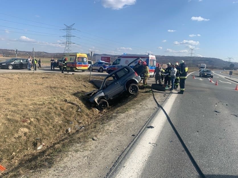 Wypadek na wschodniej obwodnicy Wojnicza