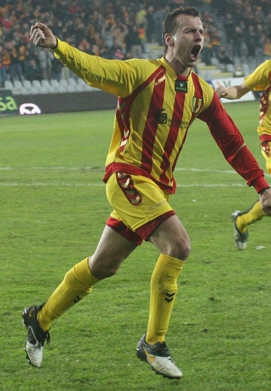 Maciej Tataj ma już na koncie pierwszego gola w ekstraklasie. Oby w kolejnych spotkaniach również miał okazję do takiego fetowania bramek.