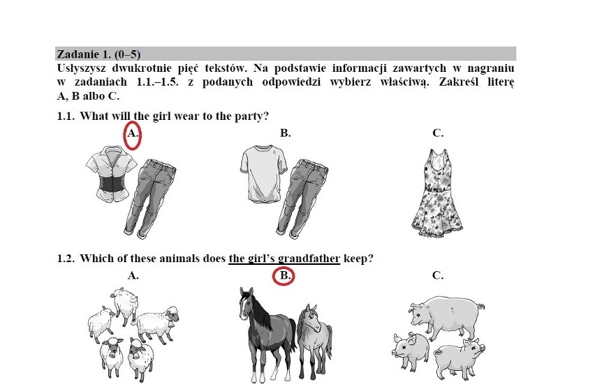 Egzamin gimnazjalny 2015. Język angielski, poziom podstawowy...