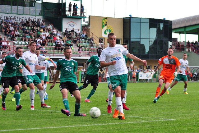 Fragment meczu, GKS Bełchatów - Radomiak Radom, który rozegrano w czerwcu tego roku.