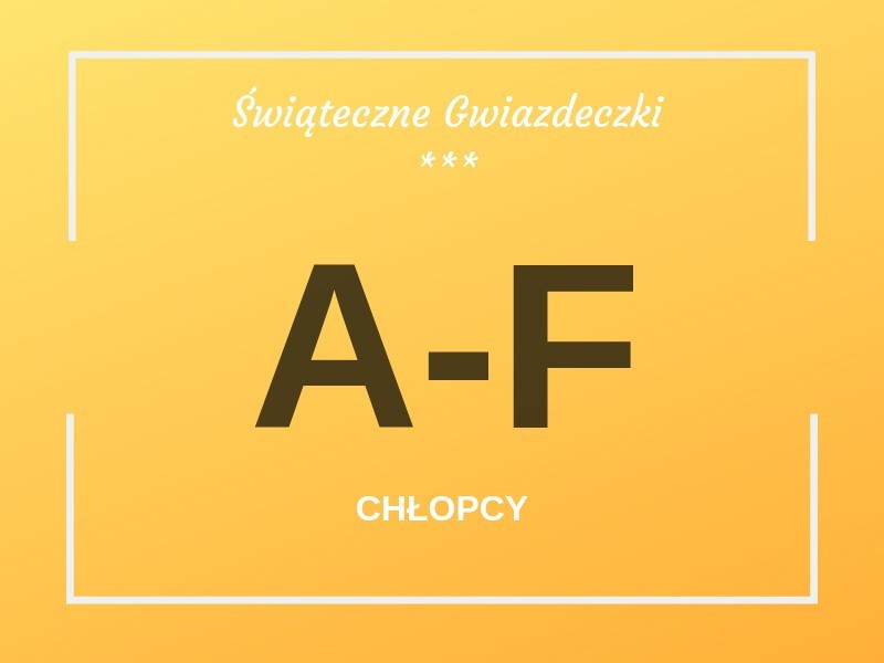 ŚWIĄTECZNE GWIAZDECZKI | Galeria zdjęć chłopców zgłoszonych do plebiscytu