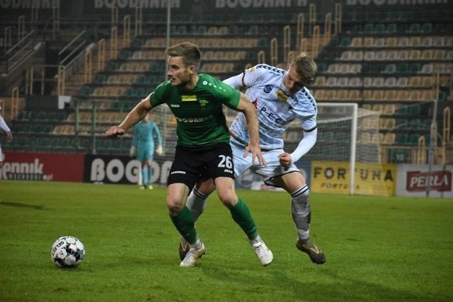 15.11.2020 r. Mecz Fortuna 1. Ligi: Górnik Łęczna - GKS Tychy 1:1. W piątek 6 maja rewanż w Tychach.