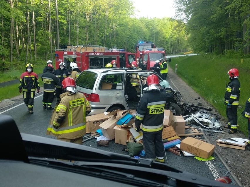 Wypadek w okolicach Rościszewa. 2 poszkodowanych. 24.05.2020...