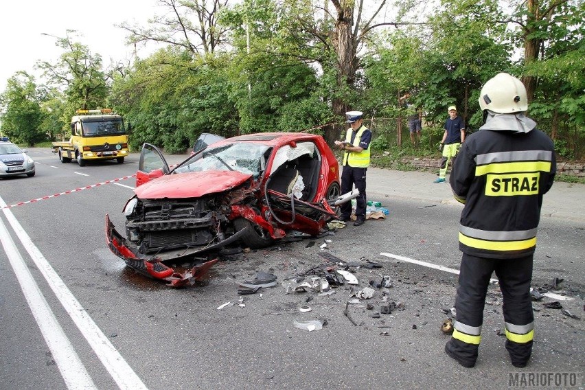 Zderzenie vw golfa i skody na Plebiscytowej w Opolu.