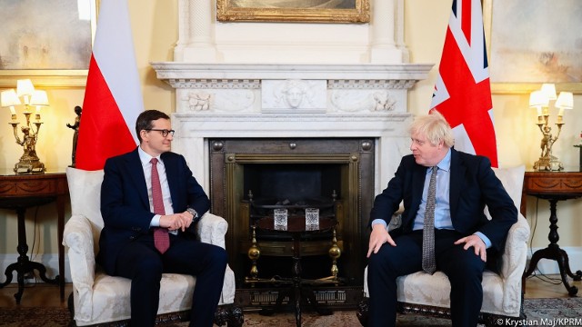 Kryzys na granicy. Spotkanie premiera Mateusza Morawieckiego z szefem brytyjskiego rządu Borisem Johnsonem