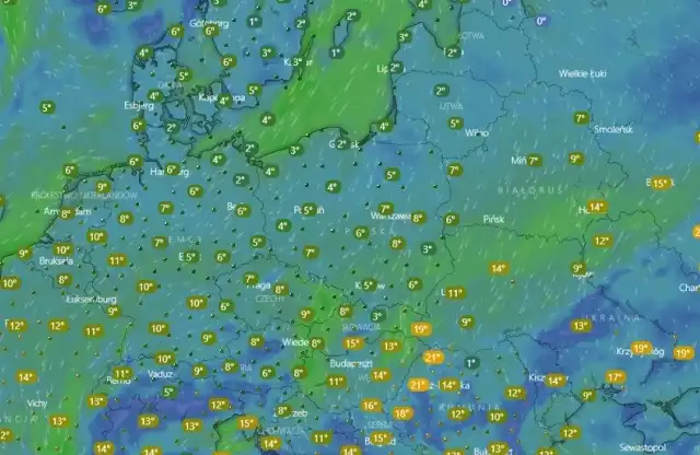 Sprawdź, gdzie jest deszcz na mapie, która pokazuje wyniki z radaru opadów