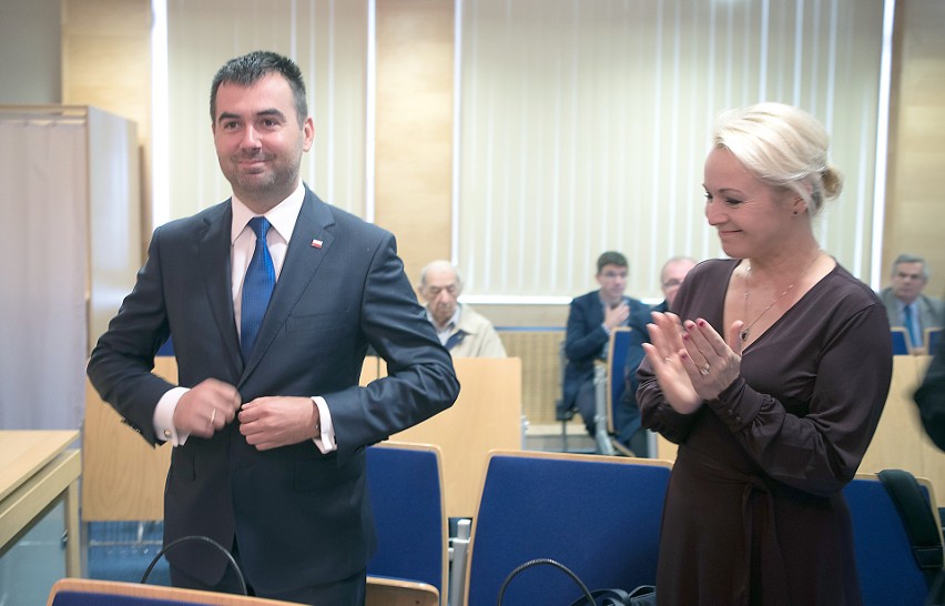 Radny i prezydencki minister Błażej Spychalski przybył do Łodzi radzić na sesji sejmiku