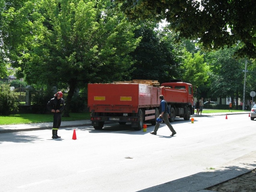 Wypadek na ulicy Bialostockiej w Sokólce