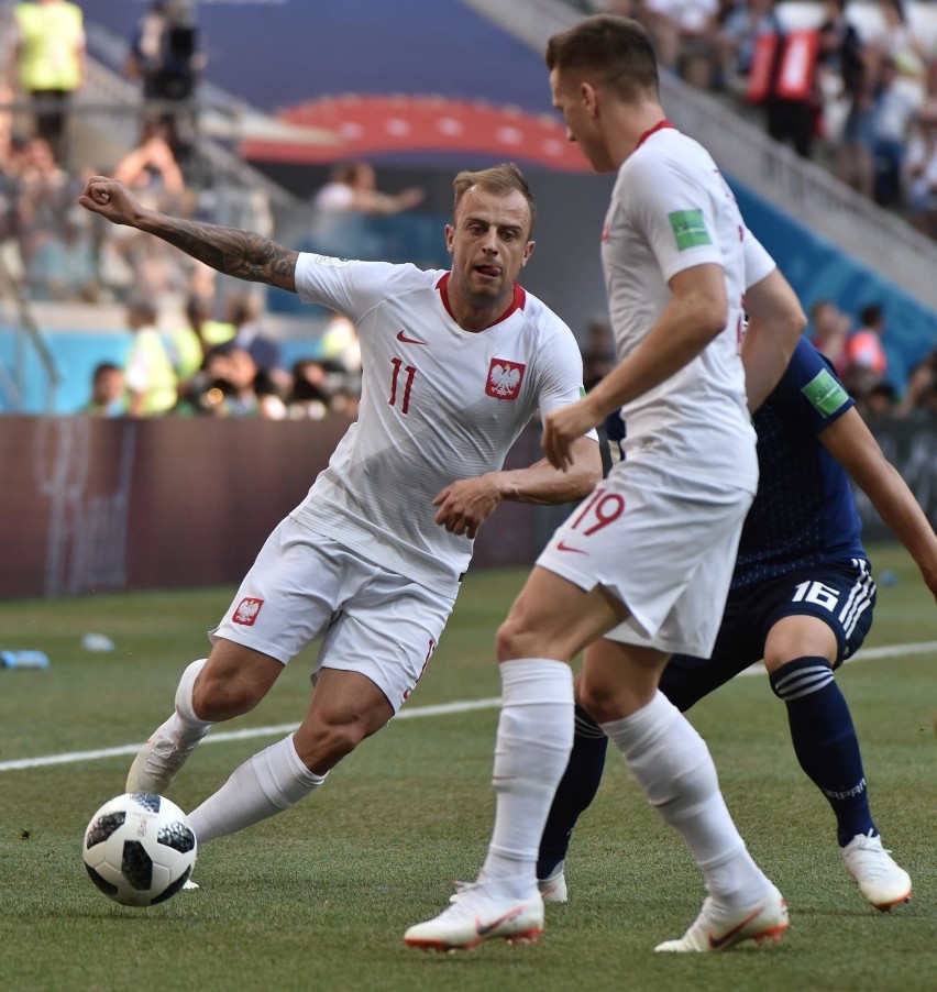 Kamil Grosicki z Japonią kilka razy zagroził bramce rywali