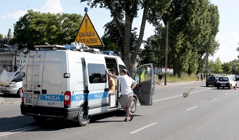 Karambol na Derdowskiego w Szczecinie